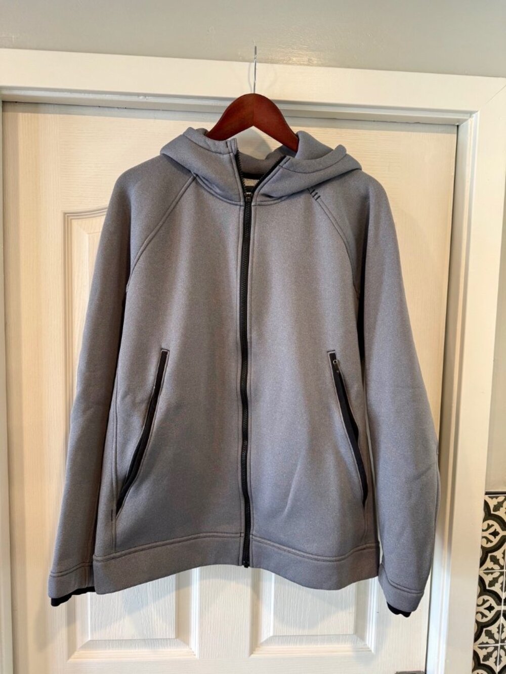 Lululemon Like New Full-Zip Hoodie, Gray, Men's XL